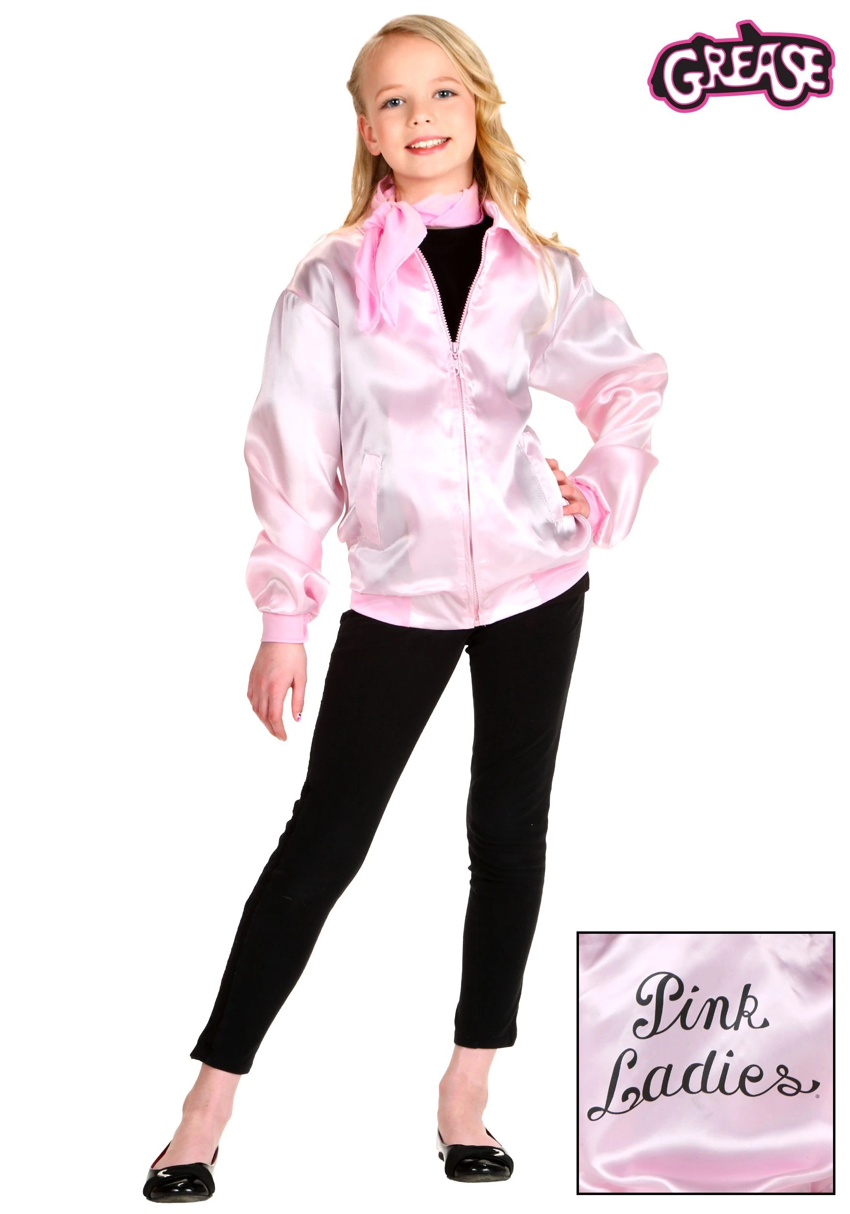Fun Costumes Girl's Grease Pink Ladies Costume Jacket 1 Fun Costumes Girl's Grease Pink Ladies Costume Jacket