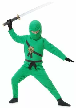 Charades Kids Green Ninja Costume