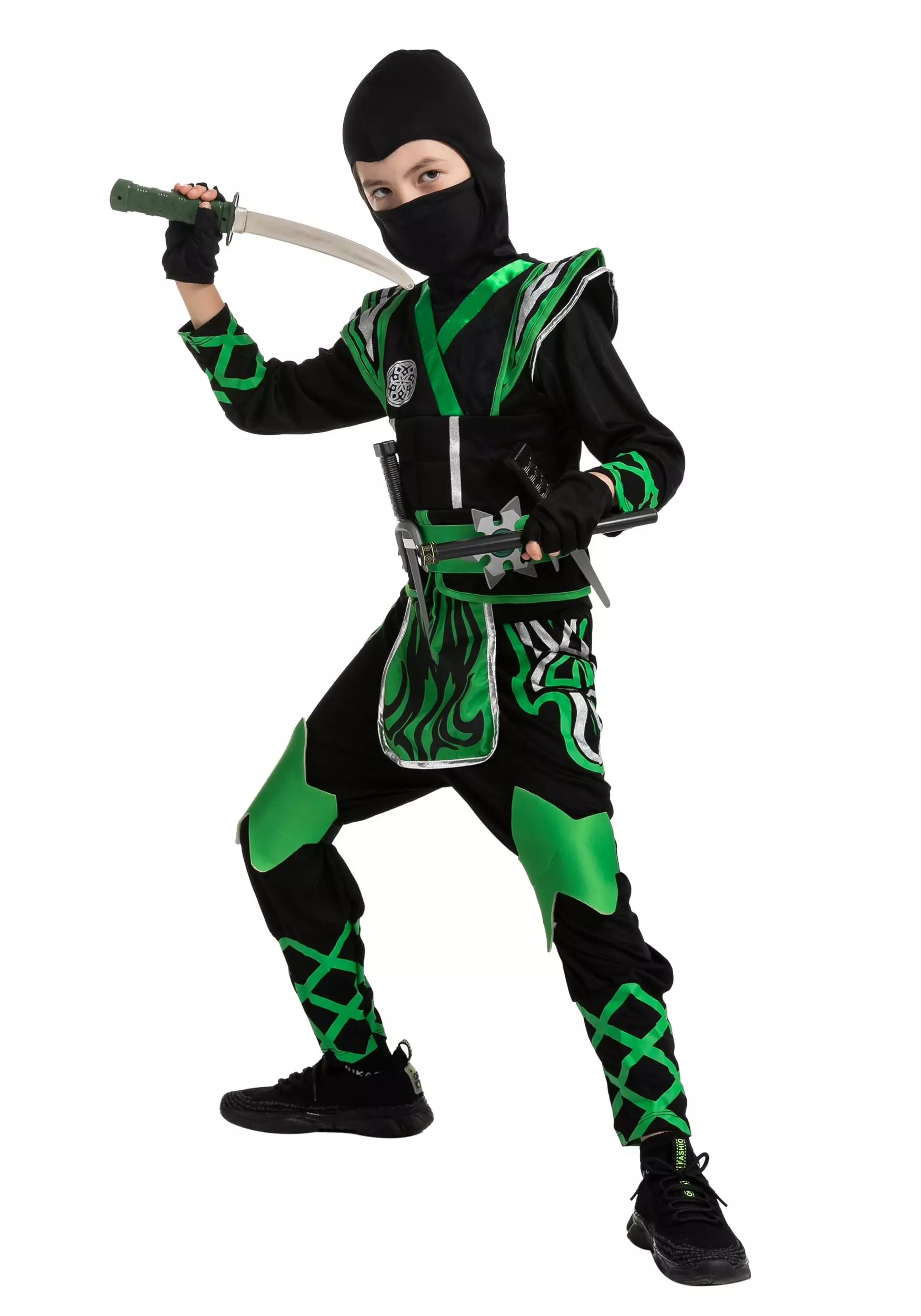 Joyin Green Ninja Costume For Kids 4 Joyin Green Ninja Costume For Kids - Image 4