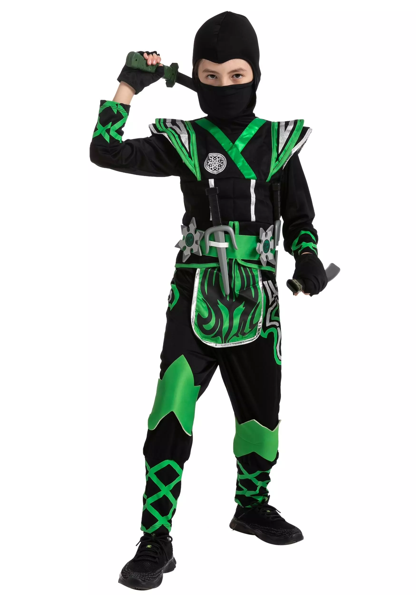 Joyin Green Ninja Costume For Kids 5 Joyin Green Ninja Costume For Kids - Image 5