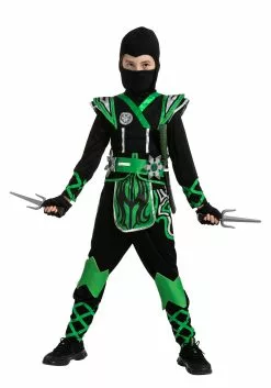 Joyin Green Ninja Costume For Kids 12 Joyin Green Ninja Costume For Kids -Scary Costumes store child green ninja costume alt 5