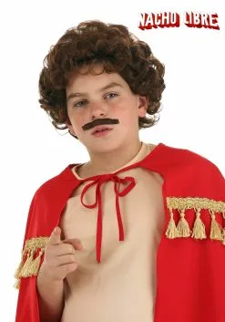 Partytime Costume & Lingerie (Yiwu) Factory Child Nacho Libre Mustache And Wig