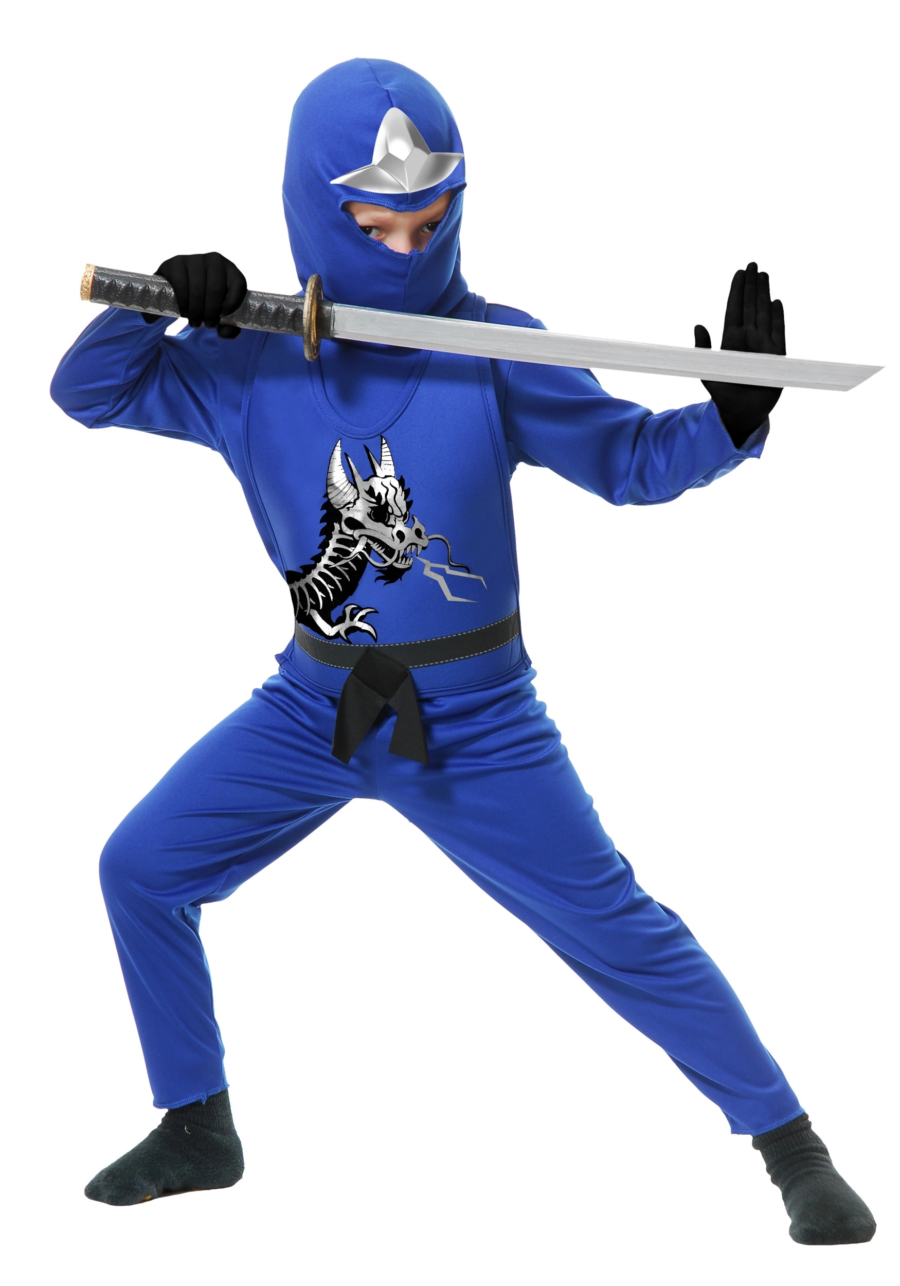 Charades Child Ninja Avengers Series II Blue Costume 1 Charades Child Ninja Avengers Series II Blue Costume