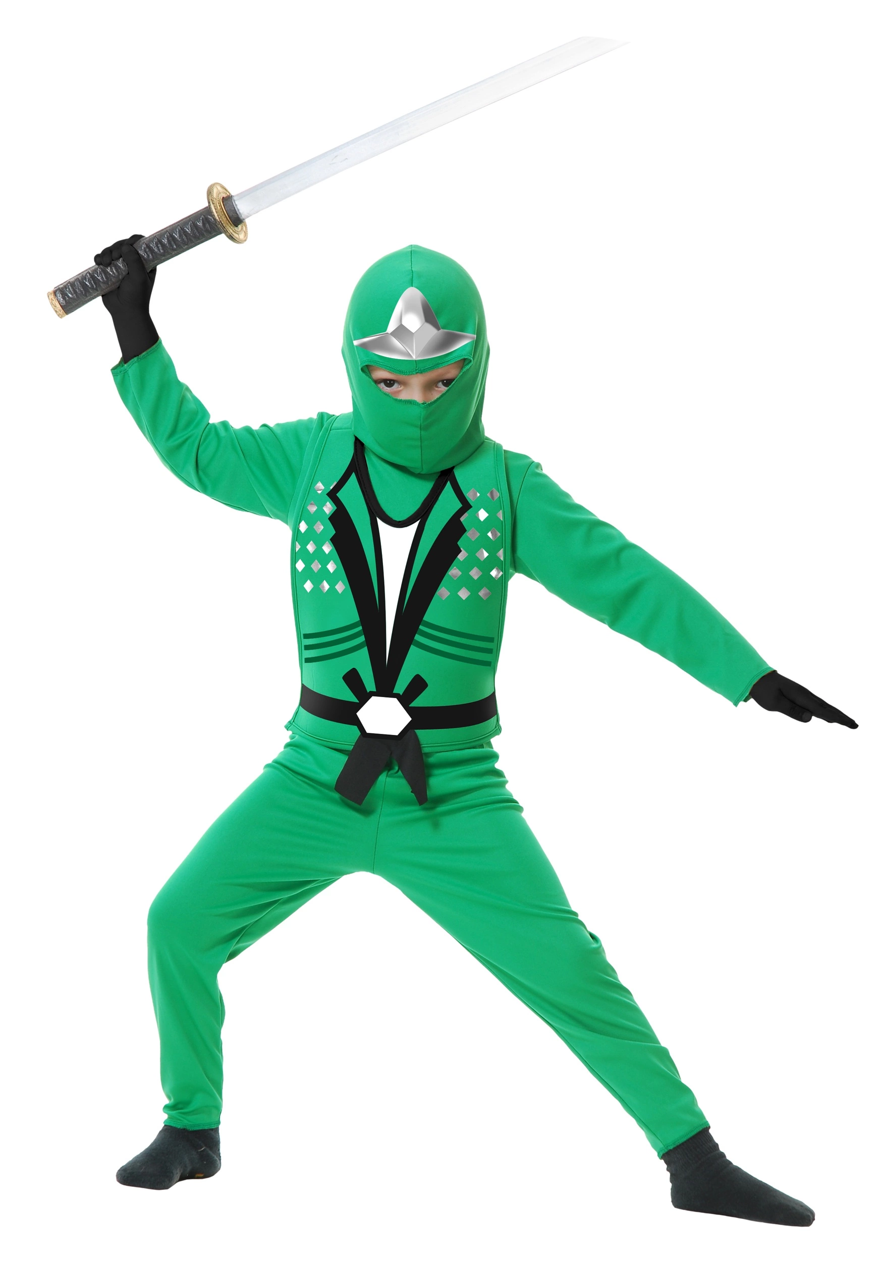 Charades Child Ninja Avengers Series II Green Costume 1 Charades Child Ninja Avengers Series II Green Costume