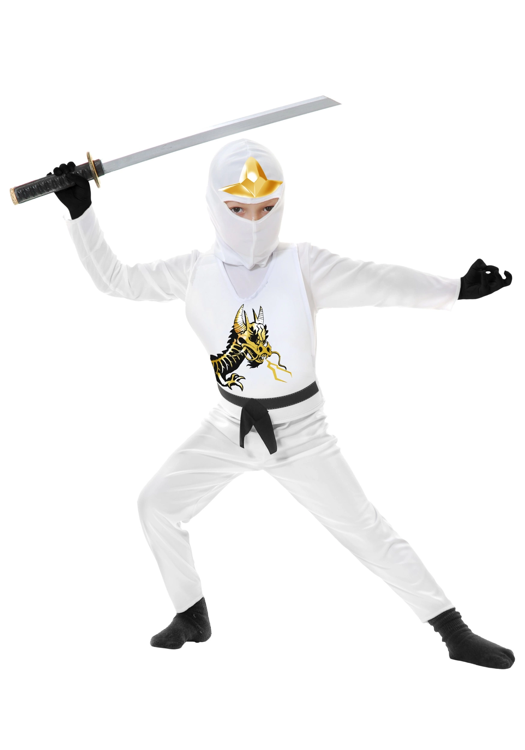 Charades Child Ninja Avengers Series II White Costume 1 Charades Child Ninja Avengers Series II White Costume