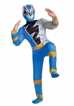 Disguise Power Rangers Dino Fury Blue Ranger Costume For Kids -Scary Costumes store child power rangers dino fury blue ranger costume alt 6