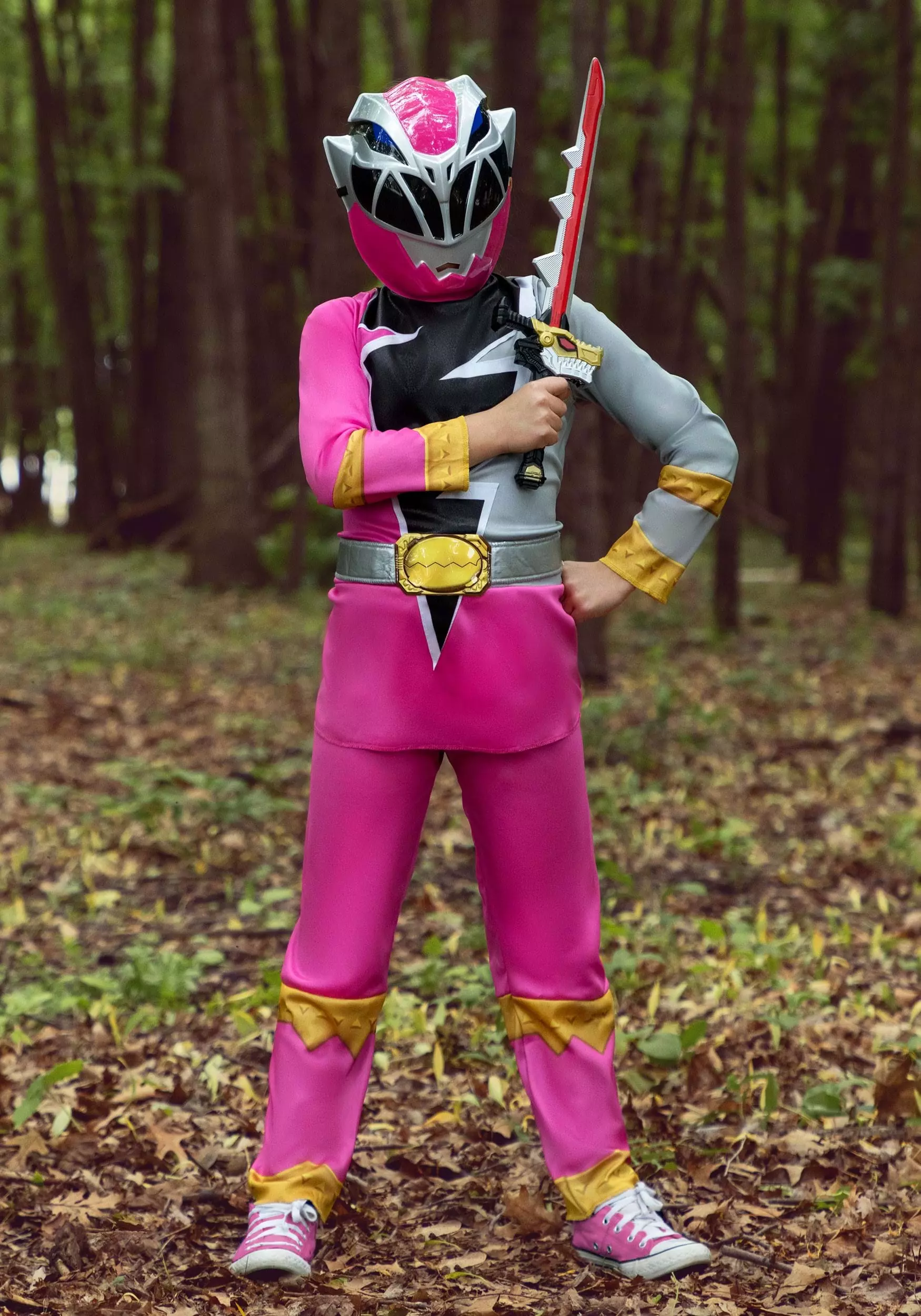 Disguise Power Rangers Dino Fury Pink Ranger Costume For Kids 2 Disguise Power Rangers Dino Fury Pink Ranger Costume For Kids - Image 2