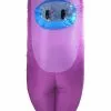 Studio Halloween Purple Sus Crewmate Killer Costume For Kids