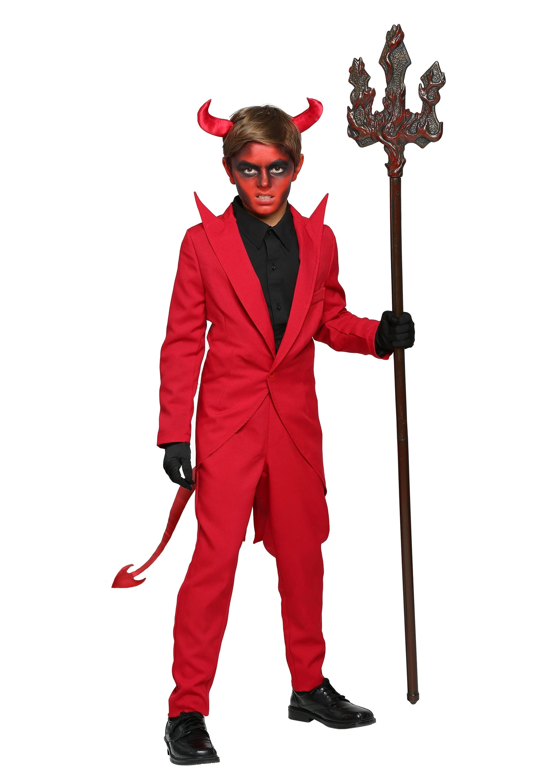 Fun Costumes Kids Red Devil Suit Costume 1 Fun Costumes Kids Red Devil Suit Costume