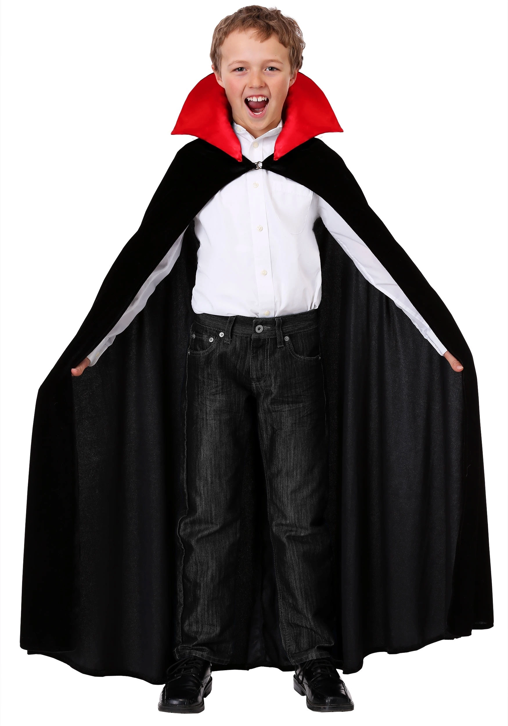 Fun Costumes Child's Red Collar Vampire Cloak Costume 1 Fun Costumes Child's Red Collar Vampire Cloak Costume