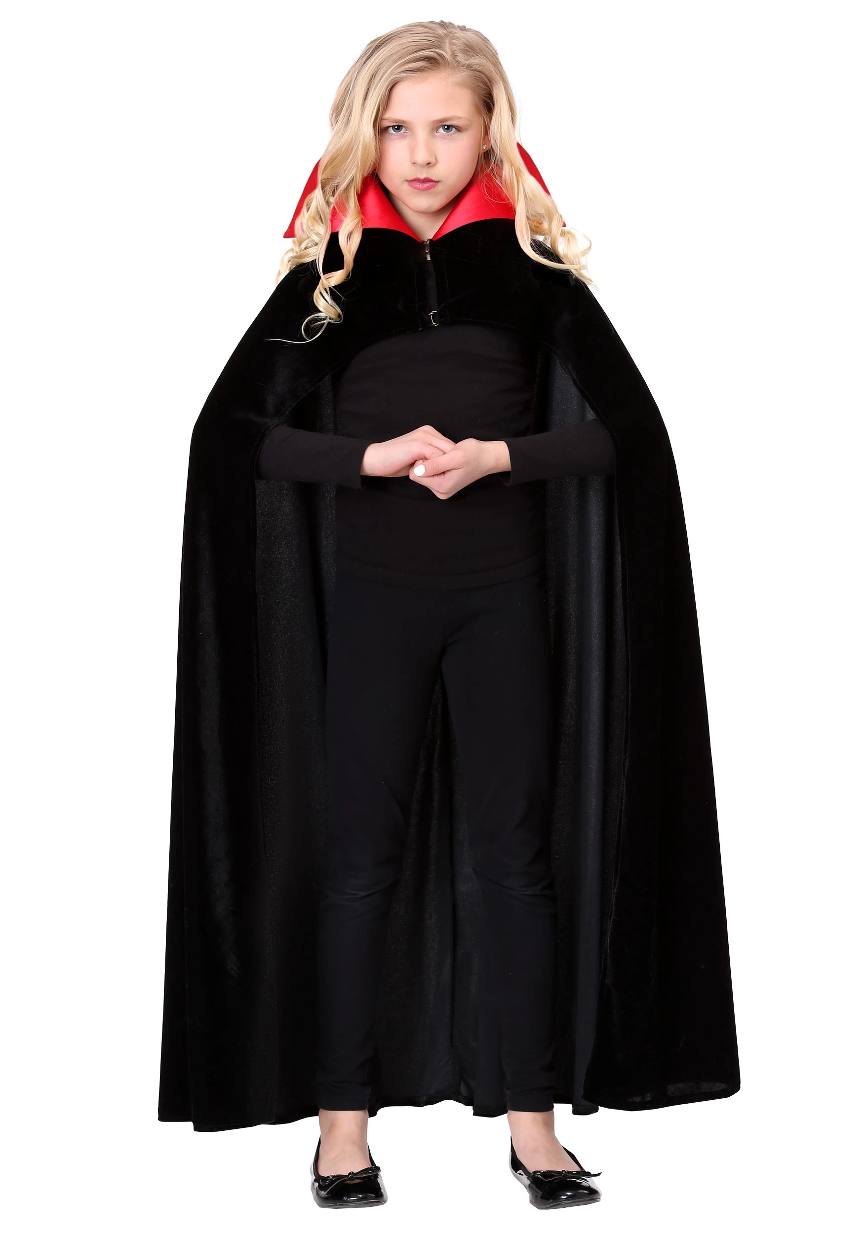 Fun Costumes Child's Red Collar Vampire Cloak Costume 2 Fun Costumes Child's Red Collar Vampire Cloak Costume - Image 2