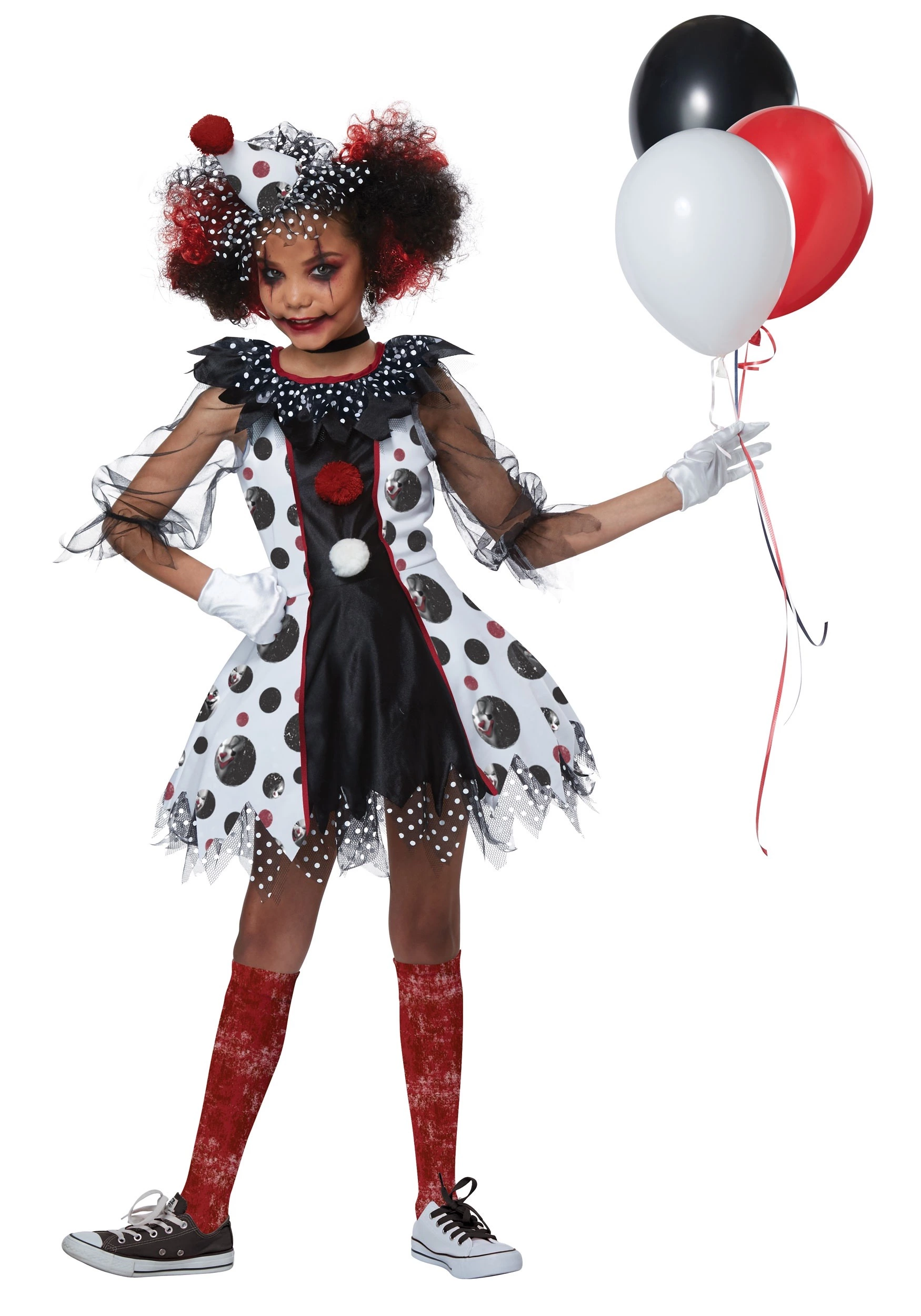 California Costume Collection Girls Creepy Clown Costume 1 California Costume Collection Girls Creepy Clown Costume