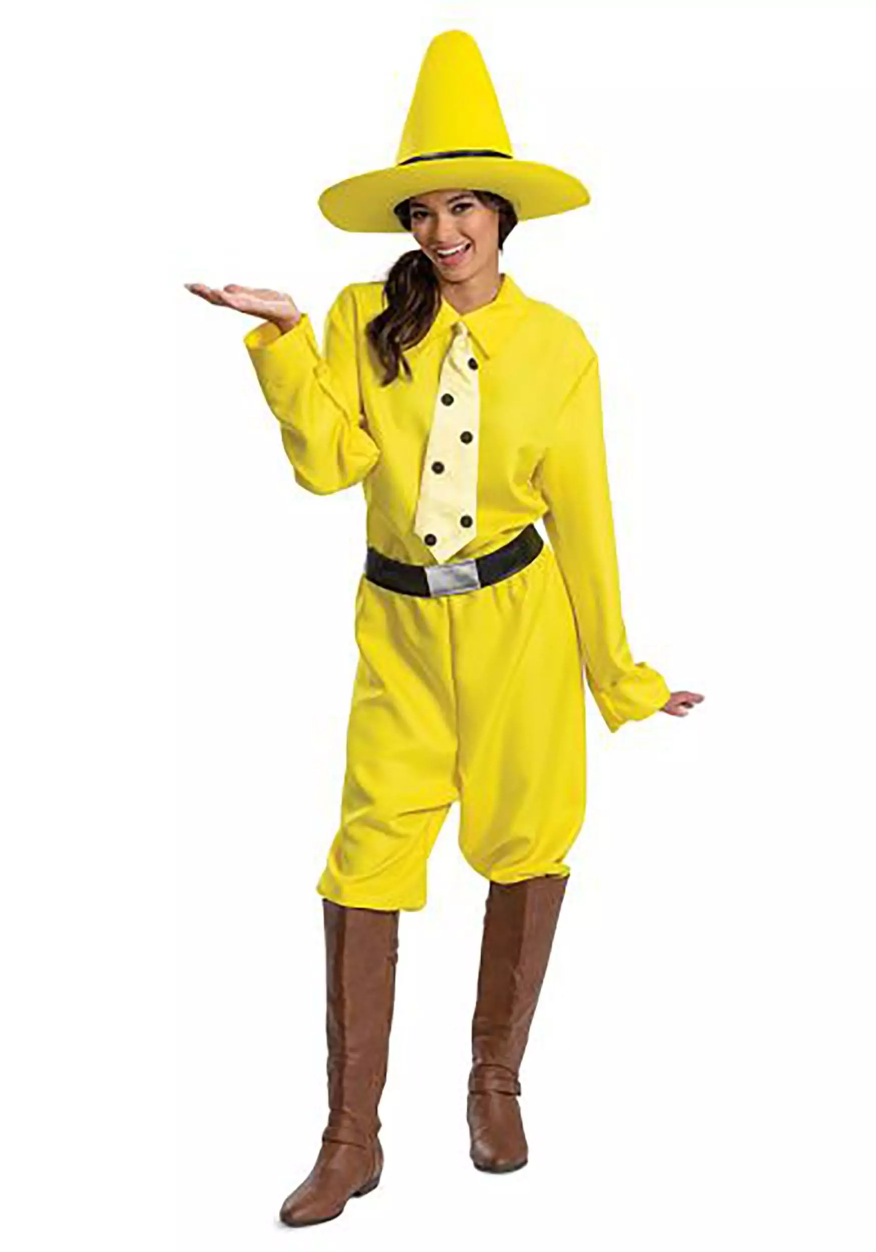 Disguise Adult Curious George Person In The Yellow Hat Costume 3 Disguise Adult Curious George Person In The Yellow Hat Costume - Image 3