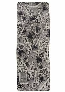 Elope Daily Prophet Newspaper Print White Lightweight Scarf 7 Elope Daily Prophet Newspaper Print White Lightweight Scarf -Scary Costumes store daily prophet newspaper print lightweight scarf alt 2