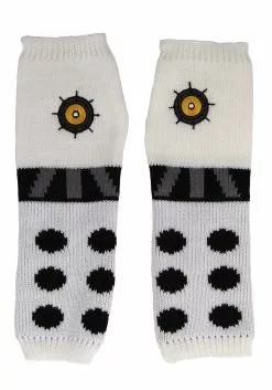 Elope Dalek | Knit Arm Warmers White 5 Elope Dalek | Knit Arm Warmers White -Scary Costumes store dalek knit arm warmers white alt 2