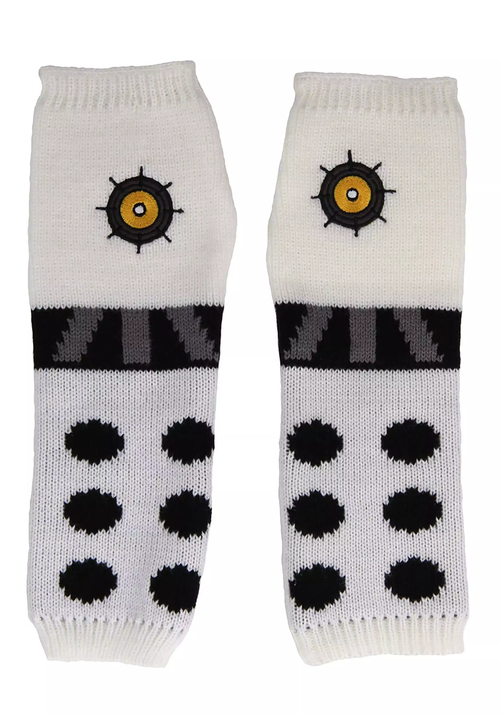 Elope Dalek | Knit Arm Warmers White 3 Elope Dalek | Knit Arm Warmers White - Image 3