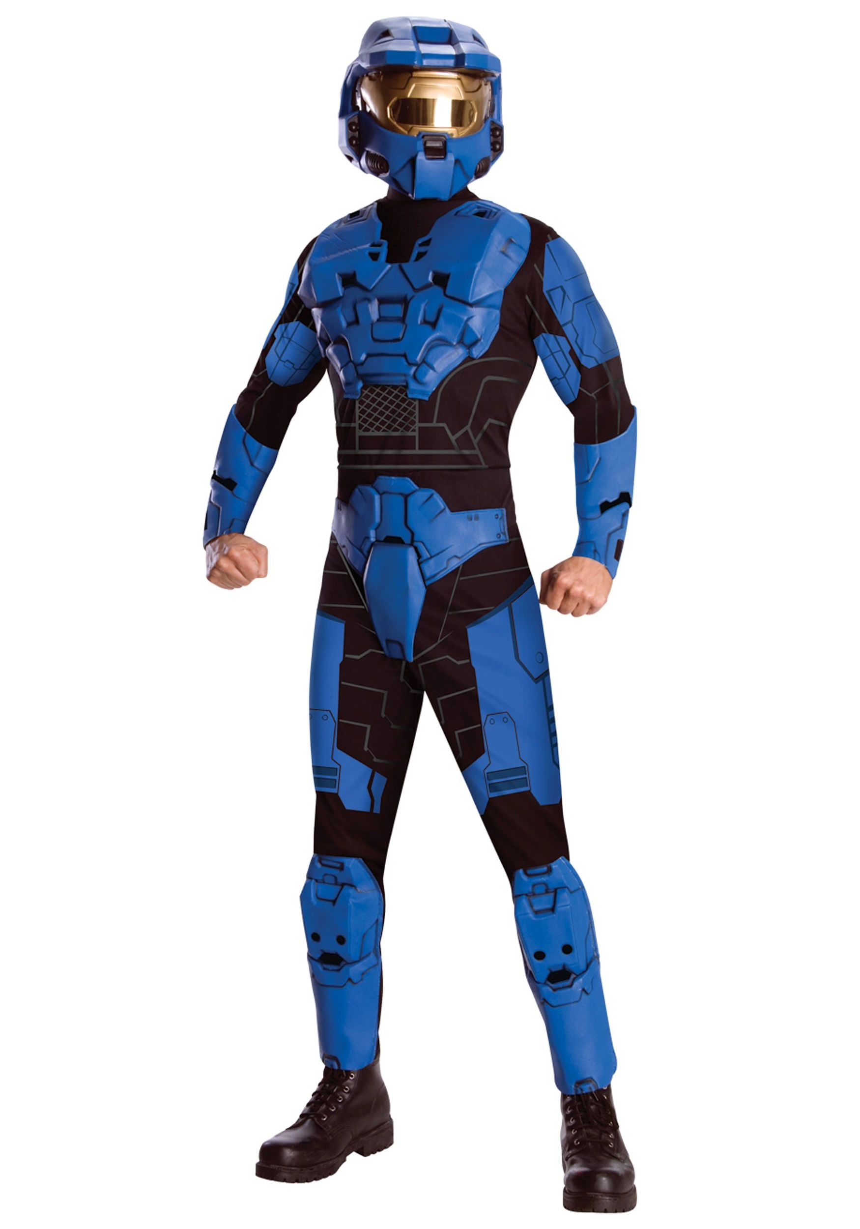 Rubies Costume Co. Inc Deluxe Halo Blue Spartan Costume 1 Rubies Costume Co. Inc Deluxe Halo Blue Spartan Costume