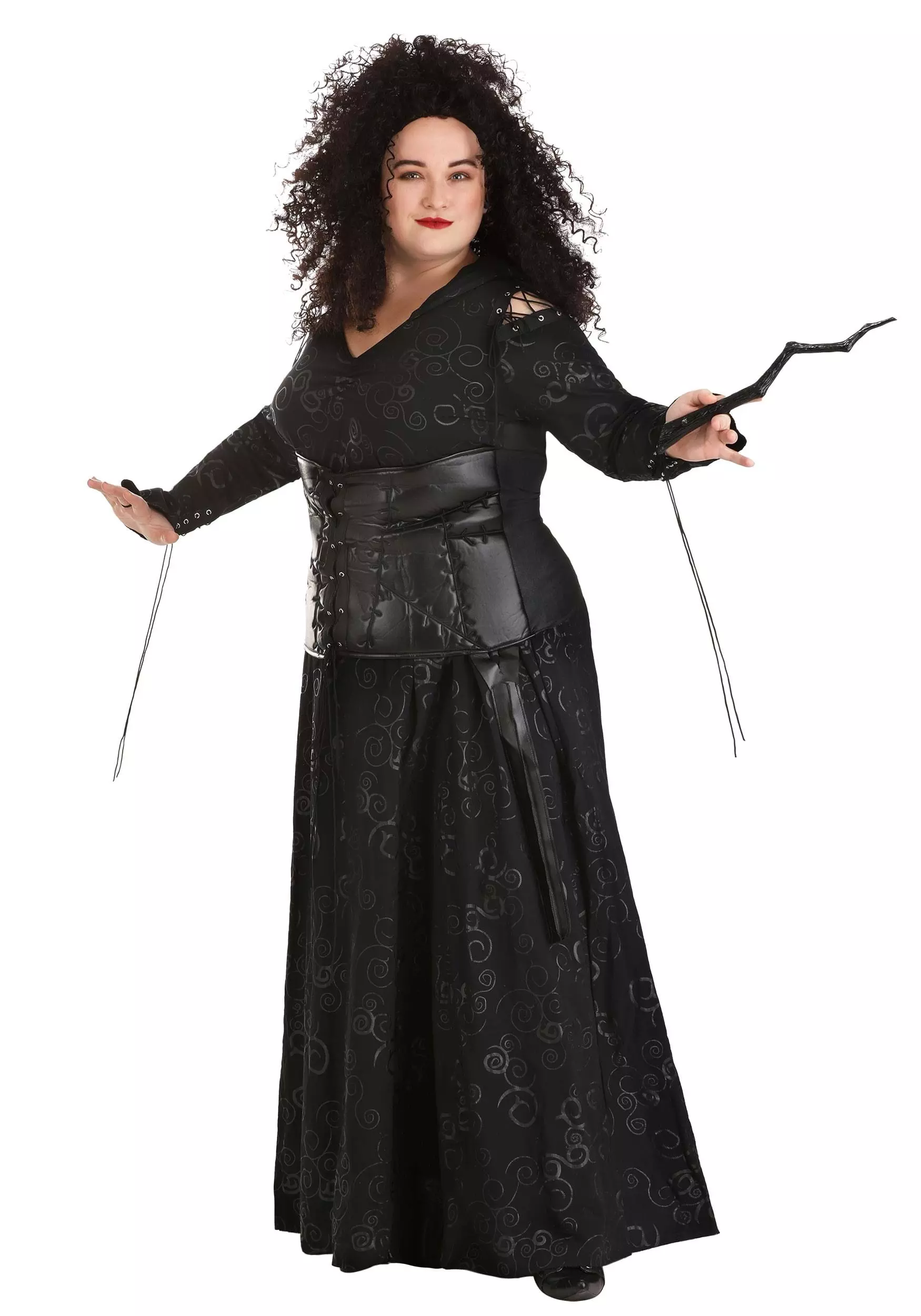 Jerry Leigh Deluxe Harry Potter Bellatrix Plus Size Womens Costume 1 Jerry Leigh Deluxe Harry Potter Bellatrix Plus Size Womens Costume