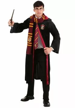 Jerry Leigh Deluxe Harry Potter Gryffindor Adult Plus Size Robe Costume 12 Jerry Leigh Deluxe Harry Potter Gryffindor Adult Plus Size Robe Costume -Scary Costumes store deluxe harry potter plus size adult gryffindor robe costume 1 1