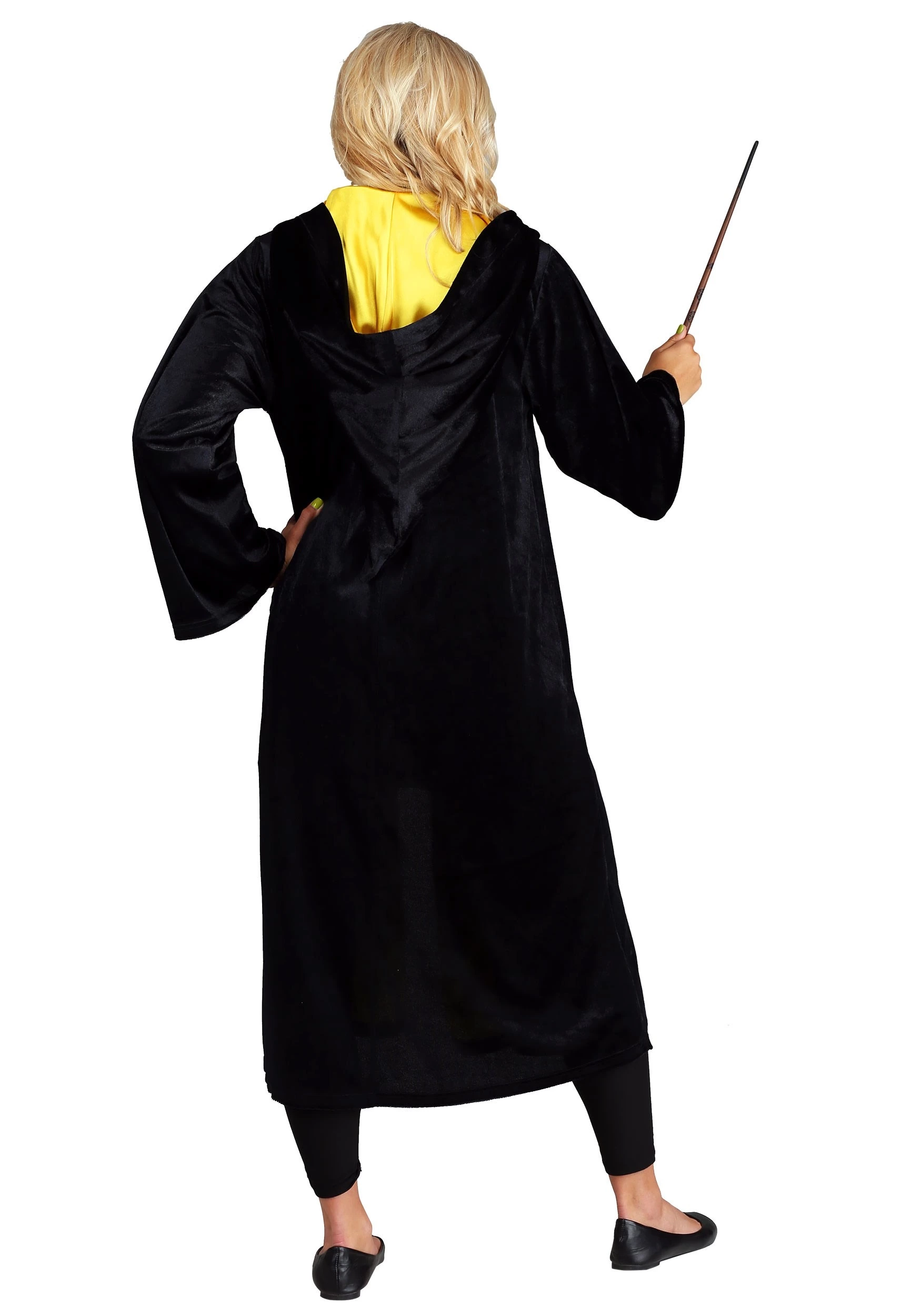 Jerry Leigh Deluxe Harry Potter Adult Plus Size Hufflepuff Robe Costume 2 Jerry Leigh Deluxe Harry Potter Adult Plus Size Hufflepuff Robe Costume - Image 2