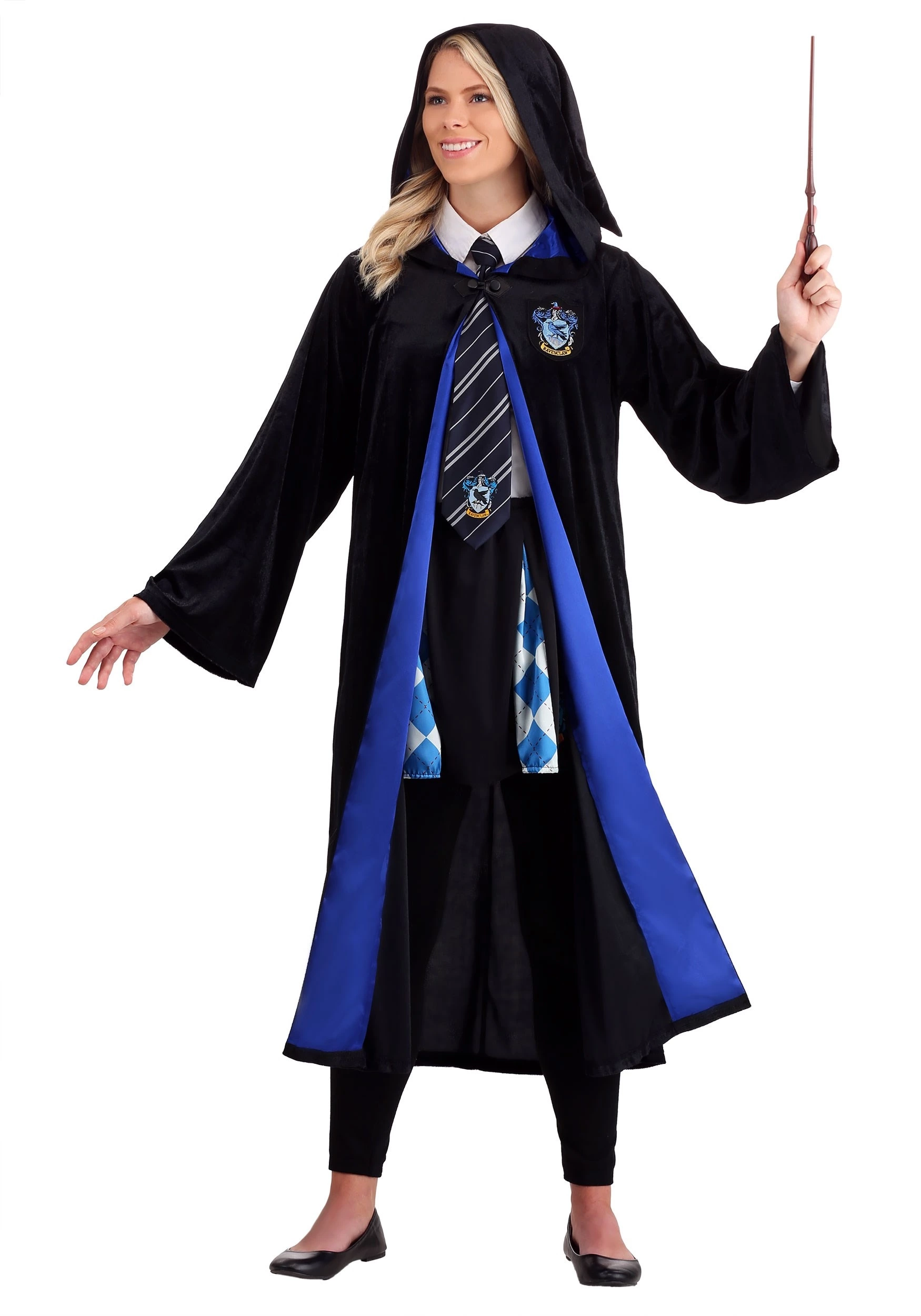 Jerry Leigh Deluxe Harry Potter Adult Plus Size Ravenclaw Robe Costume 5 Jerry Leigh Deluxe Harry Potter Adult Plus Size Ravenclaw Robe Costume - Image 5
