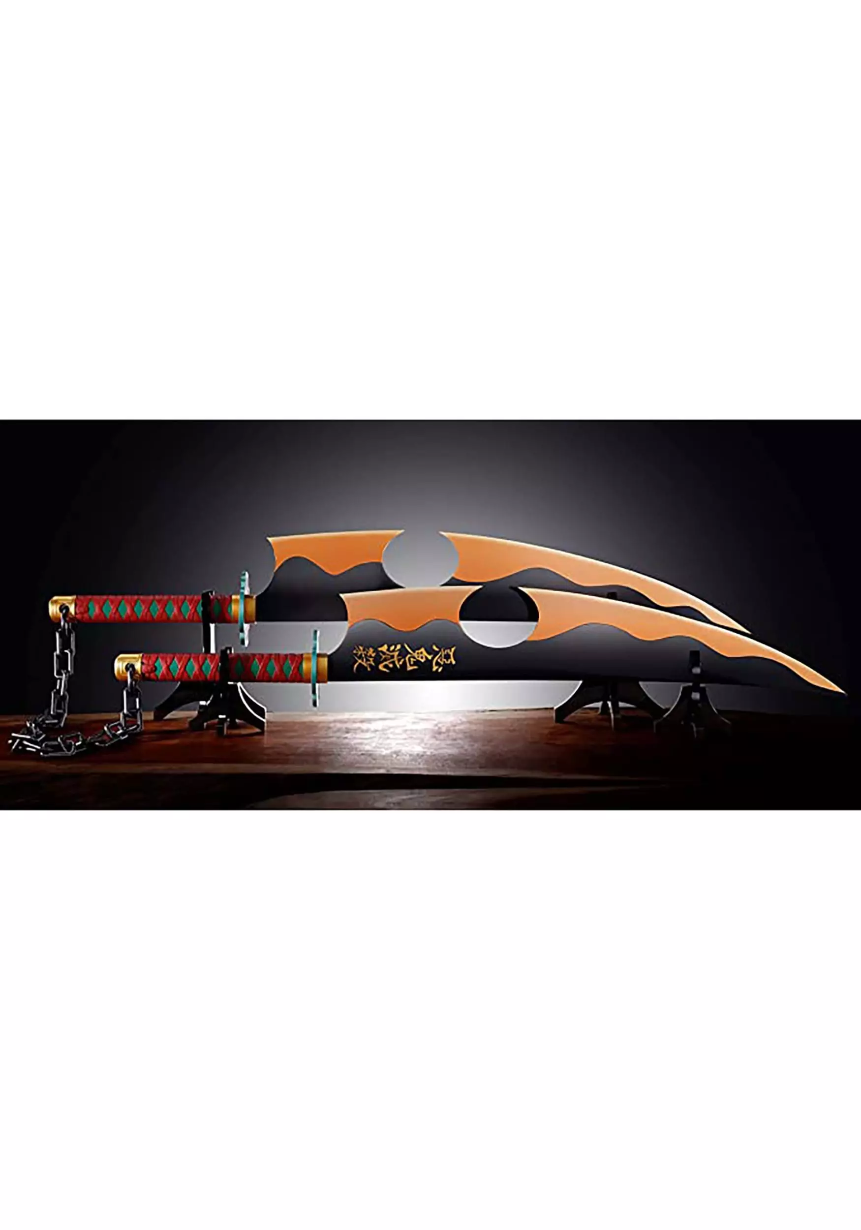 Bandai Demon Slayer Proplica Tengen Uzui's Nichirin 1/1 Scale Swords 2 Bandai Demon Slayer Proplica Tengen Uzui's Nichirin 1/1 Scale Swords - Image 2