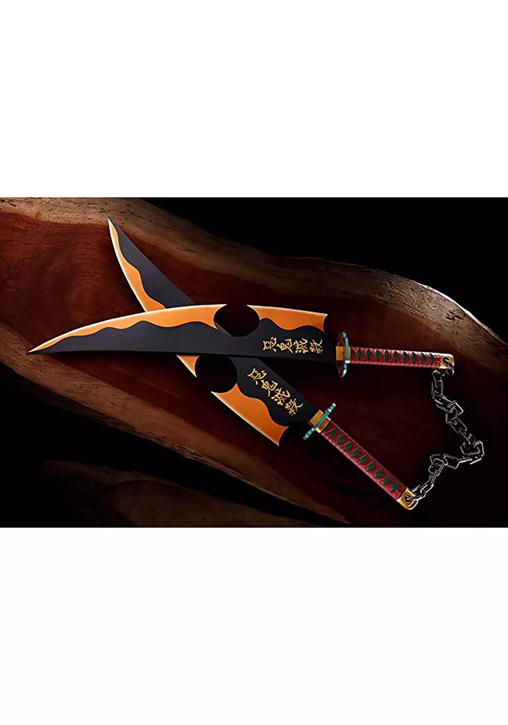 Bandai Demon Slayer Proplica Tengen Uzui's Nichirin 1/1 Scale Swords 3 Bandai Demon Slayer Proplica Tengen Uzui's Nichirin 1/1 Scale Swords - Image 3