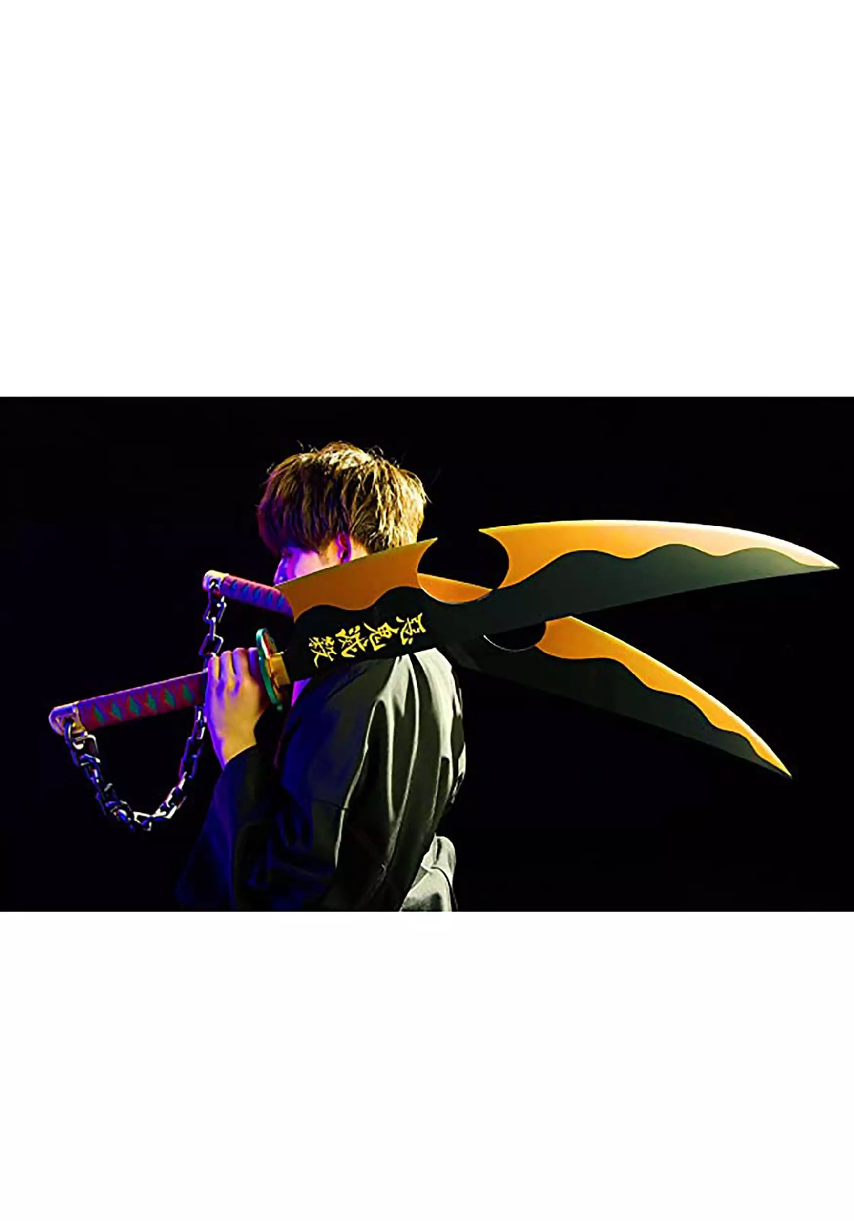 Bandai Demon Slayer Proplica Tengen Uzui's Nichirin 1/1 Scale Swords 5 Bandai Demon Slayer Proplica Tengen Uzui's Nichirin 1/1 Scale Swords - Image 5