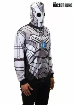 Elope Doctor Who Cyberman Full Zip Up Hoodie For Adults