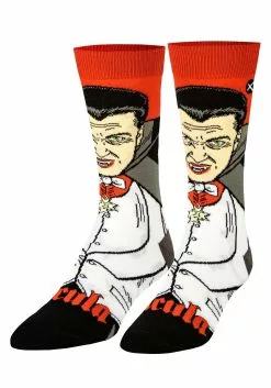 Odd Sox Dracula Crew Straight Socks For Adults 8 Odd Sox Dracula Crew Straight Socks For Adults -Scary Costumes store dracula crew straight socks alt 2