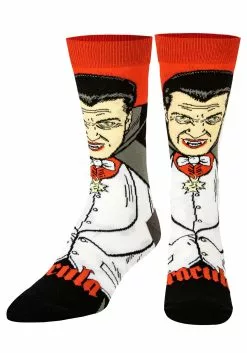 Odd Sox Dracula Crew Straight Socks For Adults 9 Odd Sox Dracula Crew Straight Socks For Adults -Scary Costumes store dracula crew straight socks alt 3