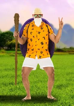 Fun Costumes Dragon Ball Z Master Roshi Men's Costume -Scary Costumes store dragon ball z adult master roshi costume alt 2