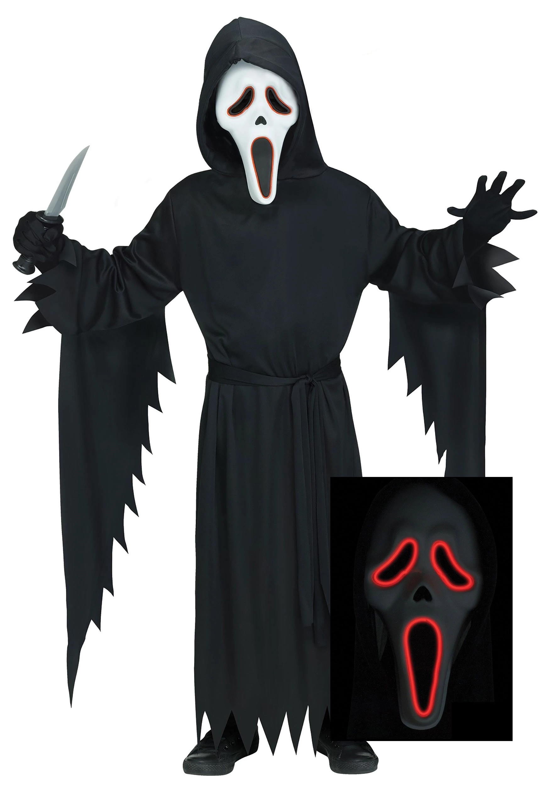 Fun World E.L Ghost Face Costume For Adults 1 Fun World E.L Ghost Face Costume For Adults