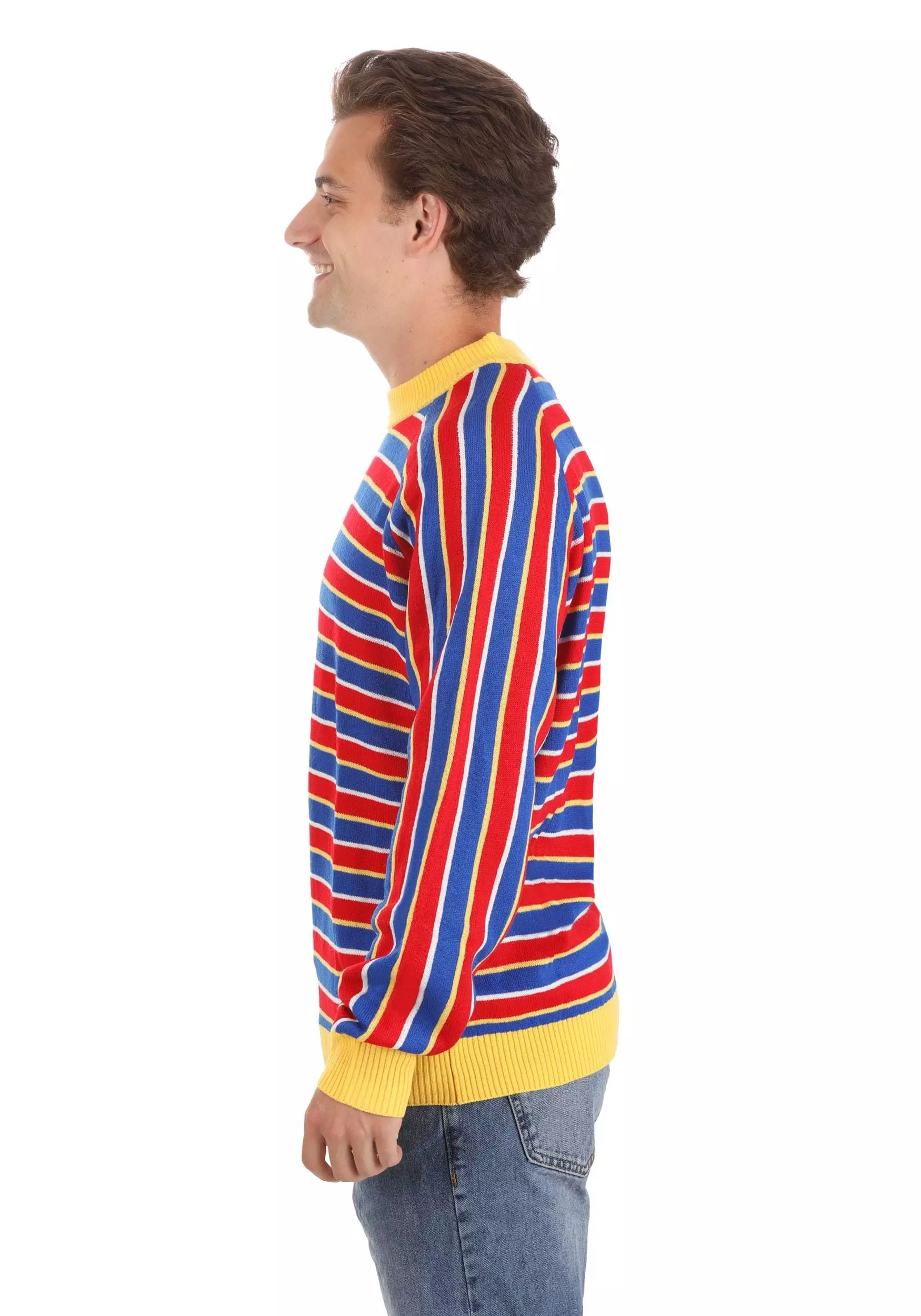 BigWan Apparel Co. Sesame Street Ernie Cosplay Adult Knit Sweater 5 BigWan Apparel Co. Sesame Street Ernie Cosplay Adult Knit Sweater - Image 5