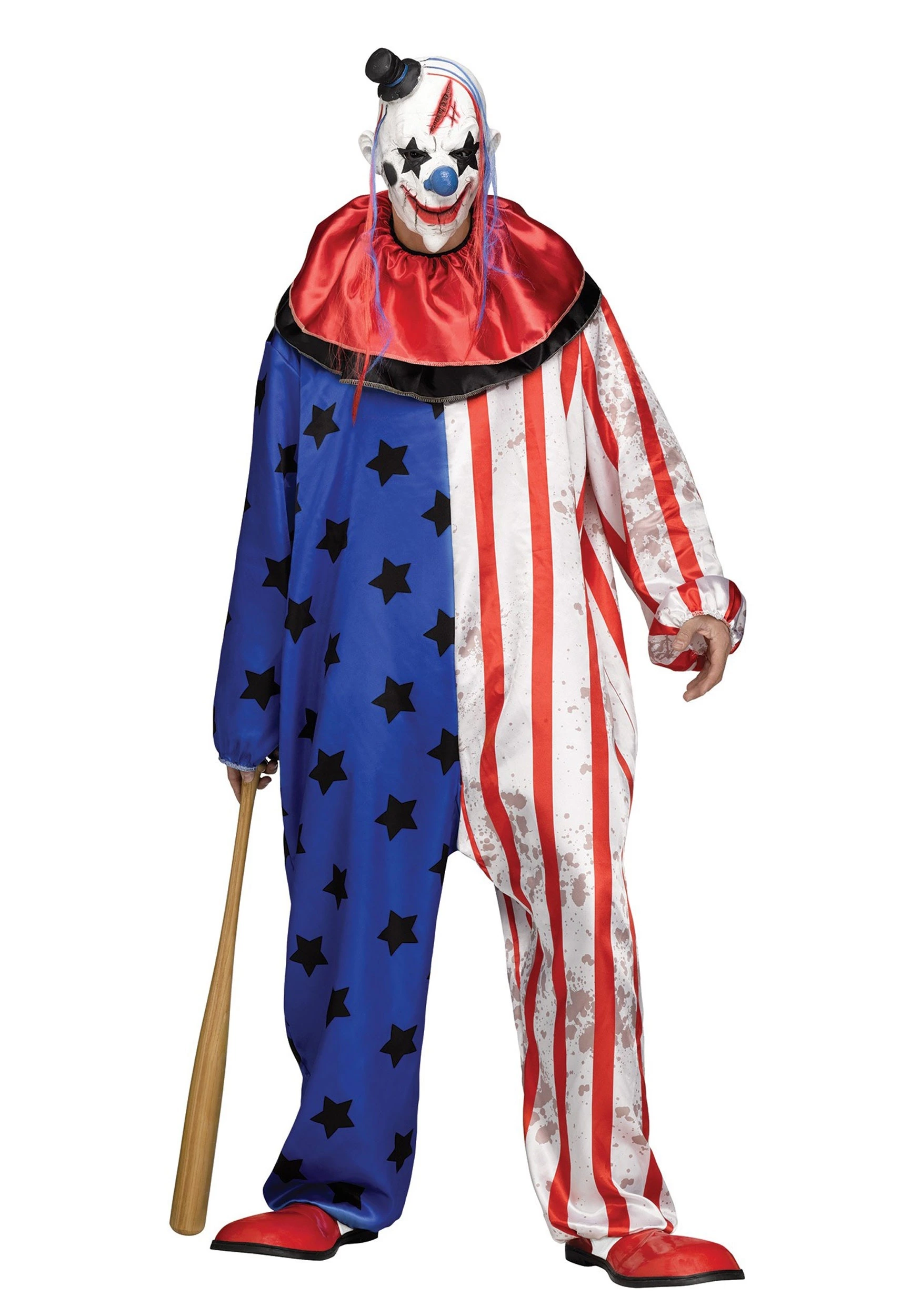 Fun World Evil Clown Men's Costume 1 Fun World Evil Clown Men's Costume