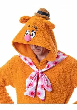 MJC International The Muppets Fozzie Bear Adult Union Suit -Scary Costumes store fozzie bear union suit alt 2