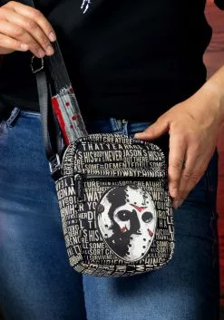 Buckle-Down Friday The 13th Hockey Mask Crossbody Bag -Scary Costumes store friday the 13th crossbody bag alt 2