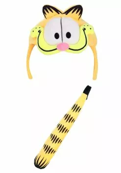 Elope Garfield Soft Headband & Tail Costume Kit 9 Elope Garfield Soft Headband & Tail Costume Kit -Scary Costumes store garfield plush headband tail kit alt 4