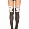 MUSIC LEGS Ghost Print Tights For Women
