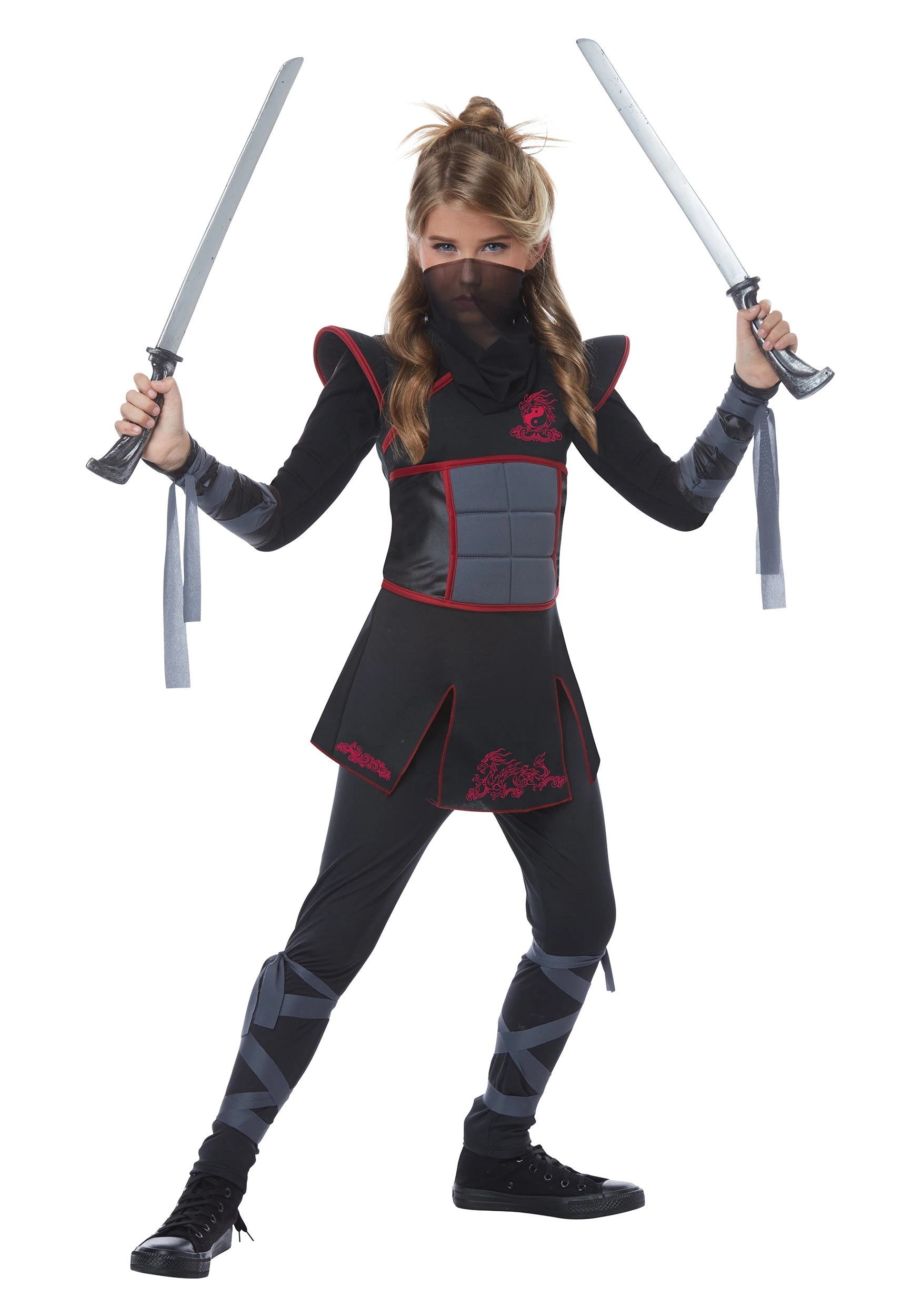 California Costume Collection Girls Black Ninja Costume 3 California Costume Collection Girls Black Ninja Costume - Image 3