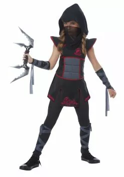 California Costume Collection Girls Black Ninja Costume