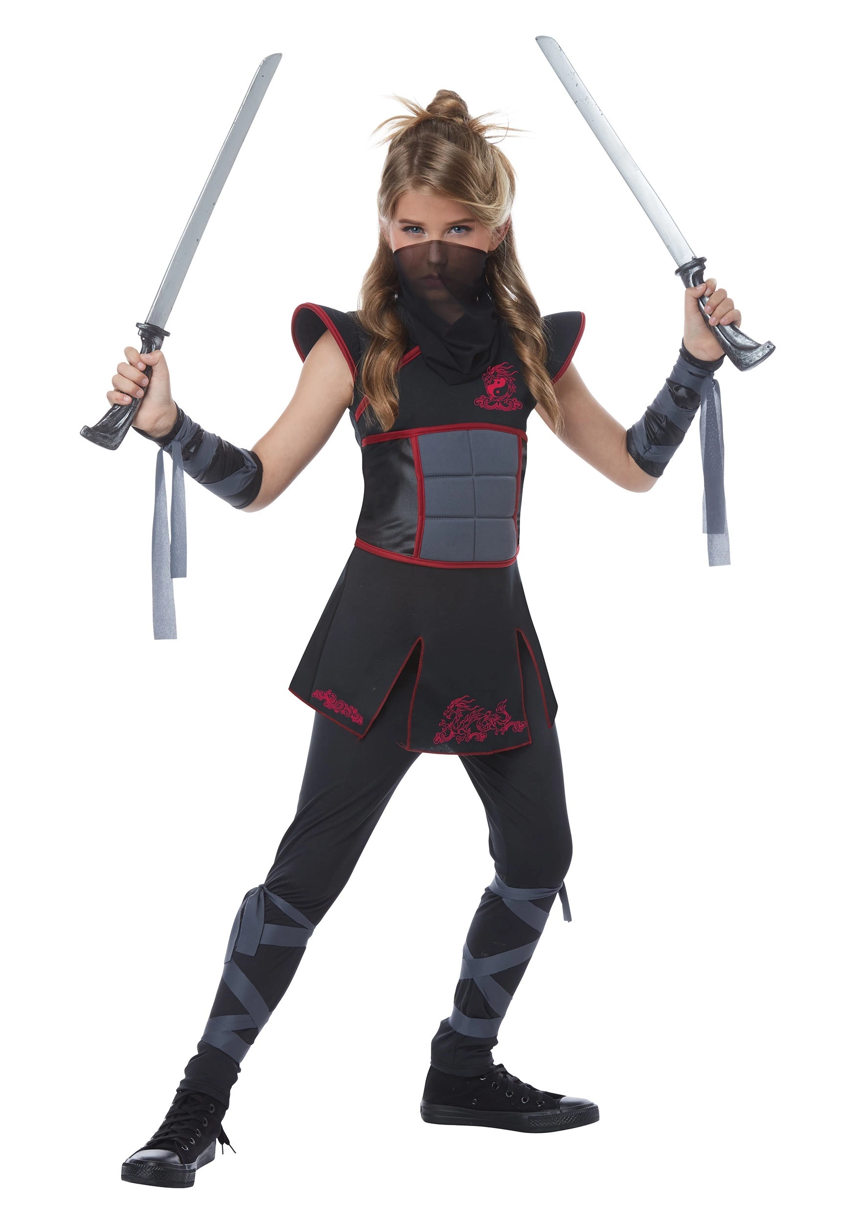 California Costume Collection Girls Black Ninja Costume 4 California Costume Collection Girls Black Ninja Costume - Image 4