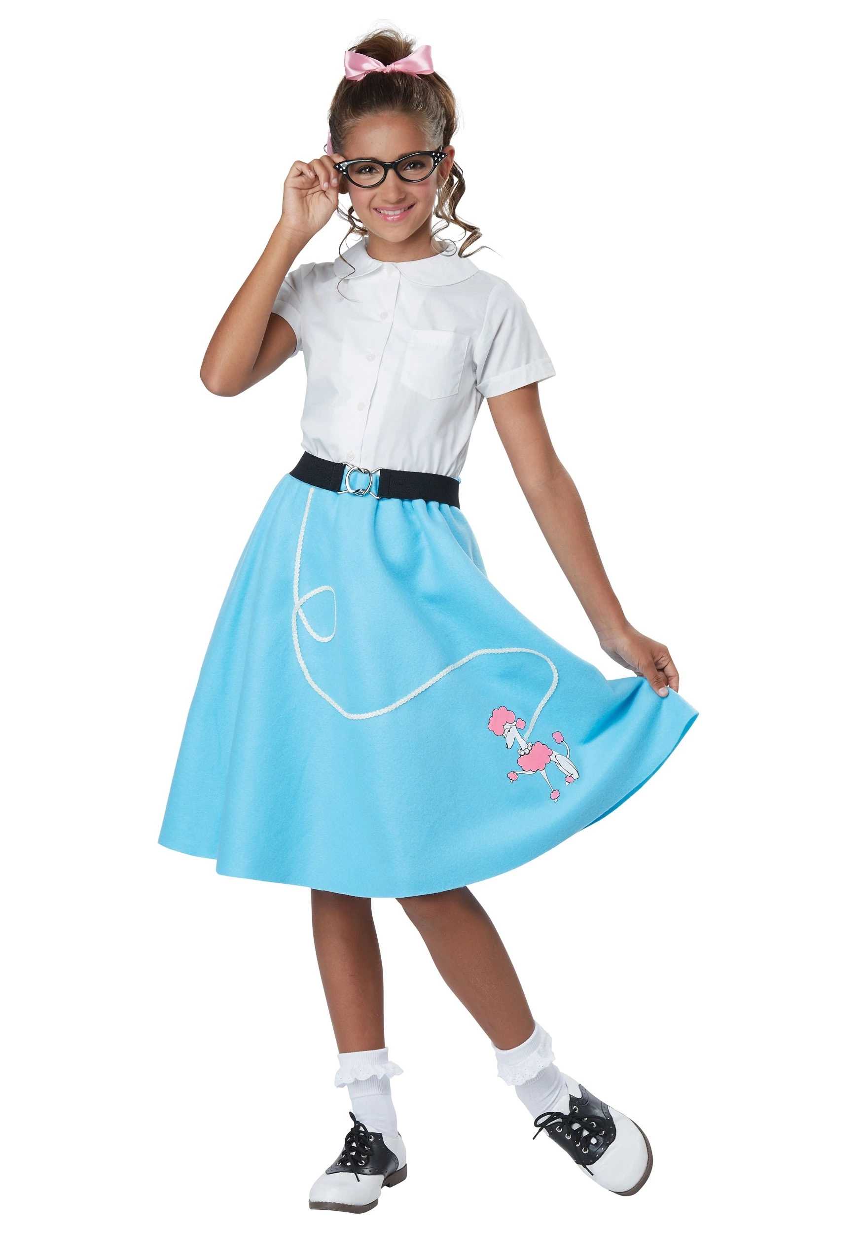 California Costume Collection Girls Blue 50's Poodle Skirt Costume 1 California Costume Collection Girls Blue 50's Poodle Skirt Costume