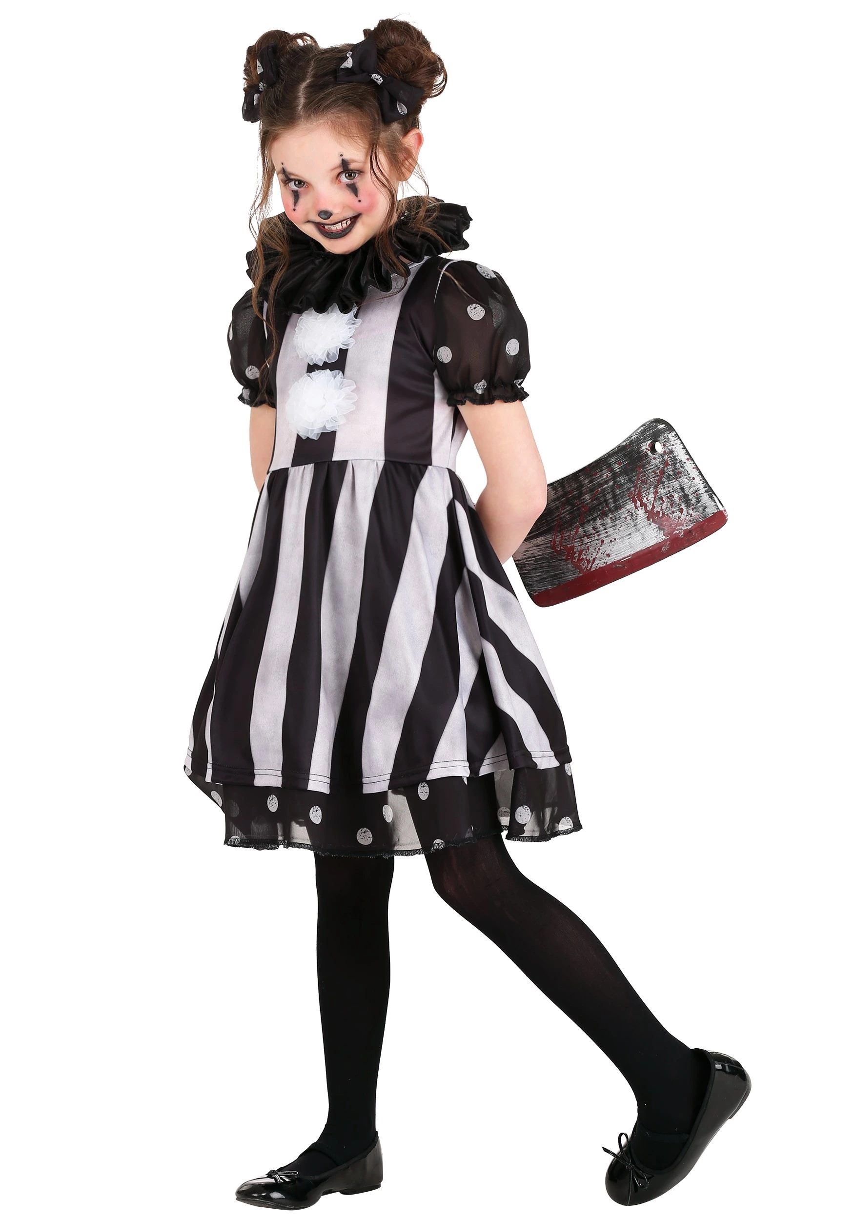 Fun Costumes Girl's Dark Circus Clown Costume 2 Fun Costumes Girl's Dark Circus Clown Costume - Image 2