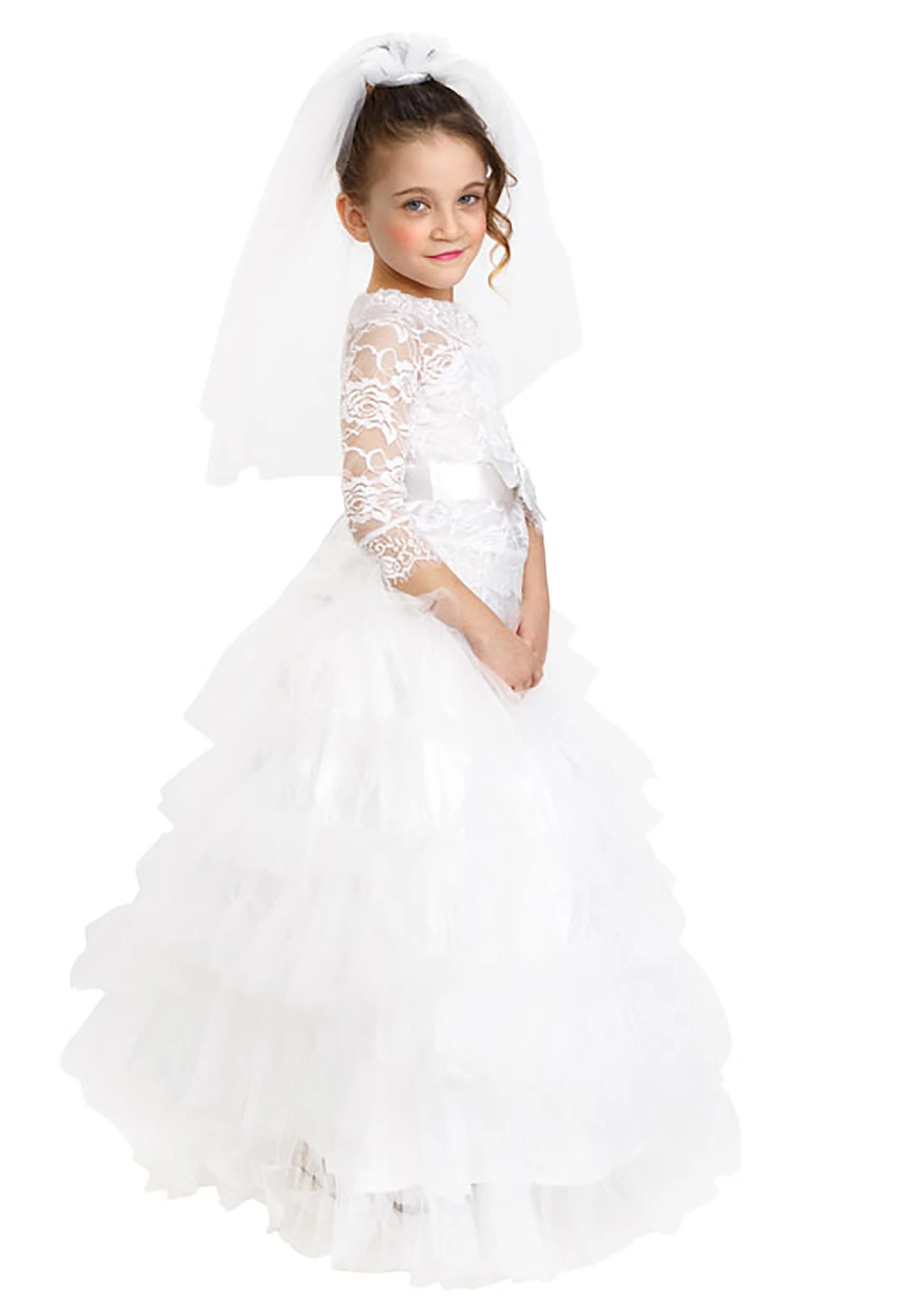 Dress Up America Girls Dress Up Bride Costume 1 Dress Up America Girls Dress Up Bride Costume