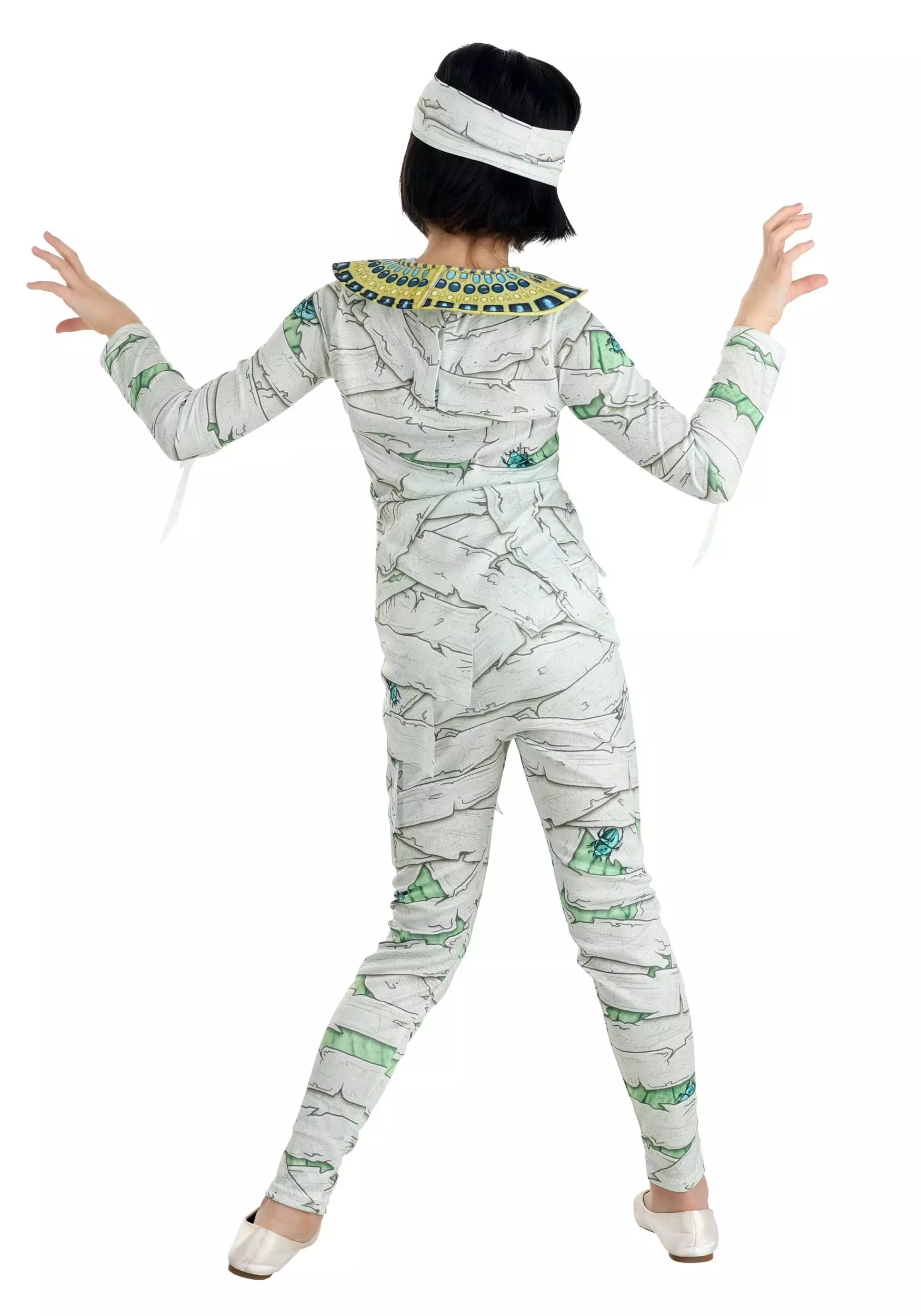 Fun Costumes Egyptian Mummy Costume For Girls W/ Scarabs 2 Fun Costumes Egyptian Mummy Costume For Girls W/ Scarabs - Image 2
