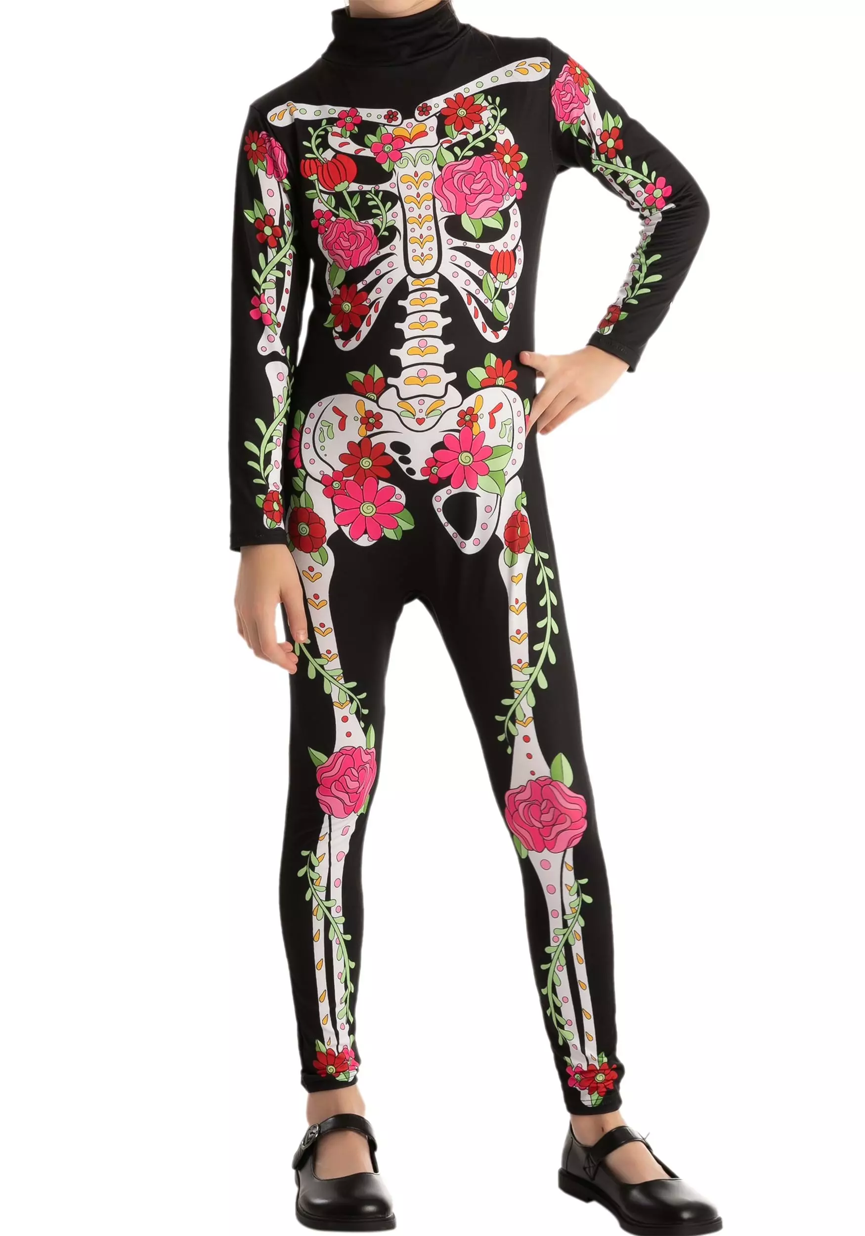 Joyin Floral Skeleton Costume For Girls 4 Joyin Floral Skeleton Costume For Girls - Image 4