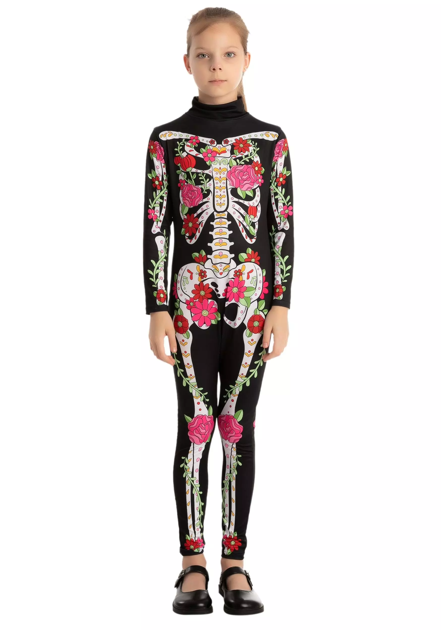 Joyin Floral Skeleton Costume For Girls 5 Joyin Floral Skeleton Costume For Girls - Image 5