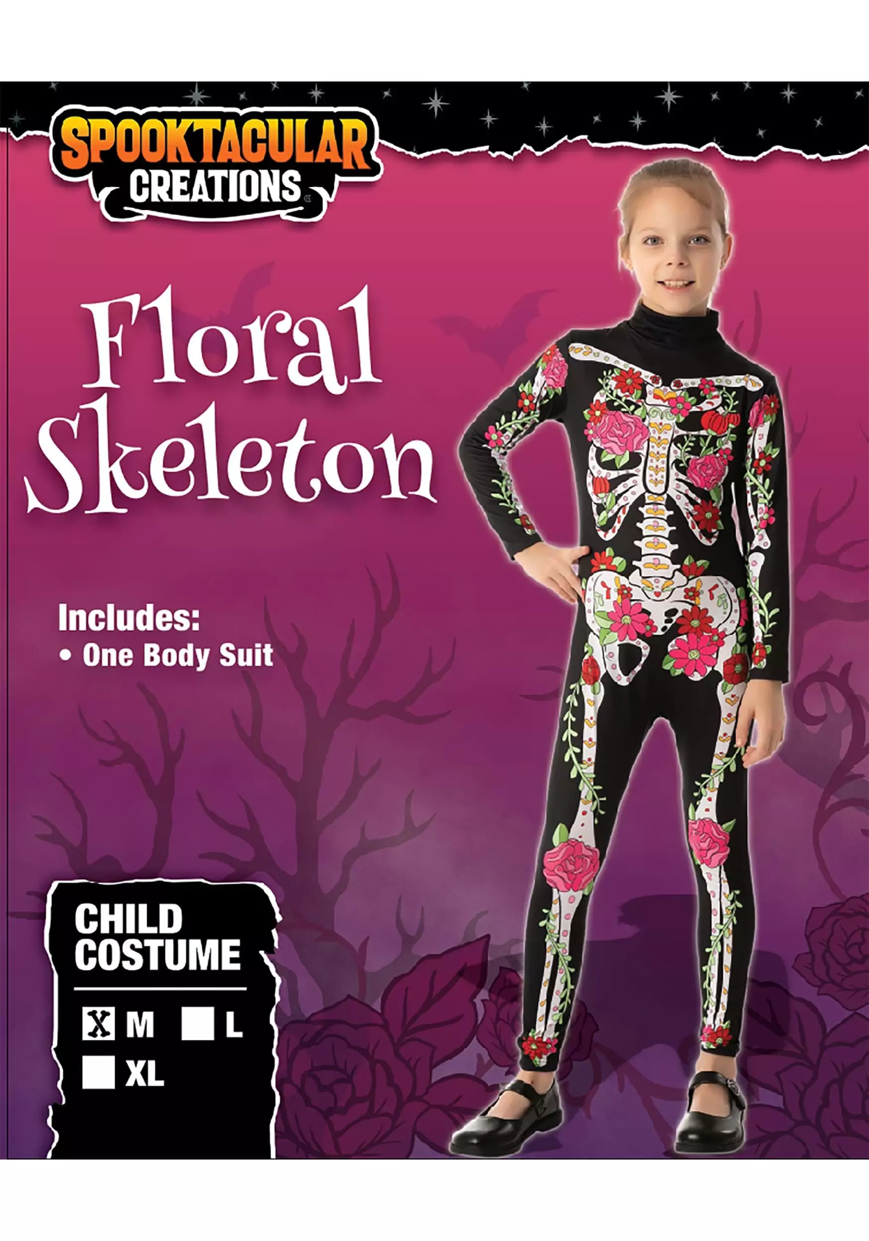 Joyin Floral Skeleton Costume For Girls 7 Joyin Floral Skeleton Costume For Girls - Image 7