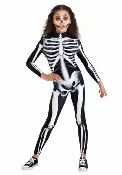 Armada Girl's Skeleton Jumpsuit Costume